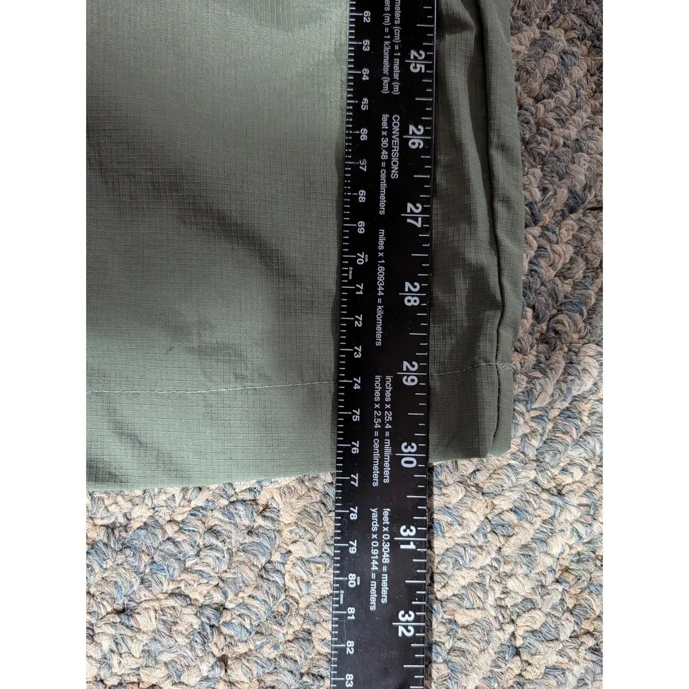 Reebok Vintage Mens Ripstop Windbreaker Pants Olive Green Mesh Lined Track M